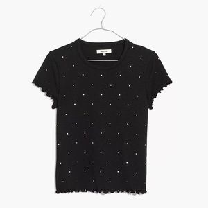 Madewell Baby Tee in Metallic Dot